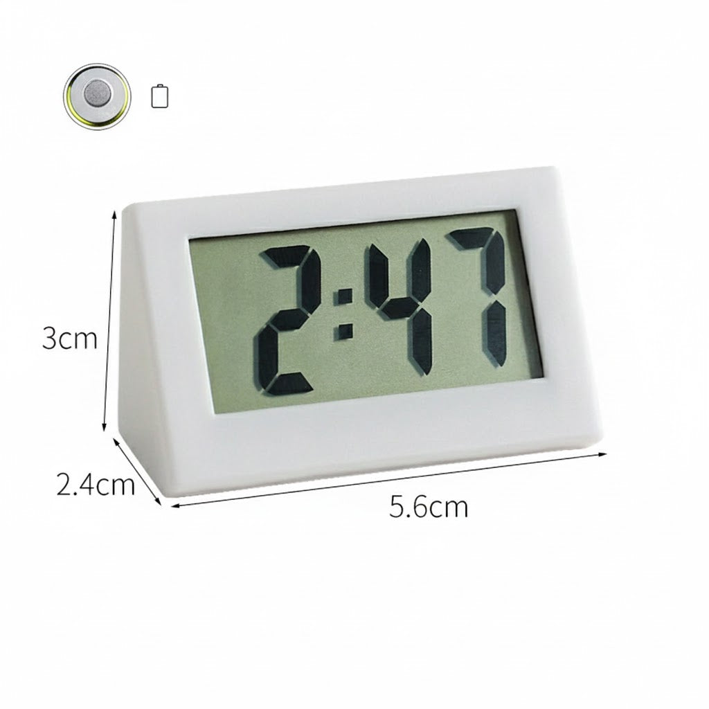 Mini Led Clock Triangle Upright Electronic Digital Screen Desktop Clock For Home Office Table Clocks Snooze Clock Bedroom Decor