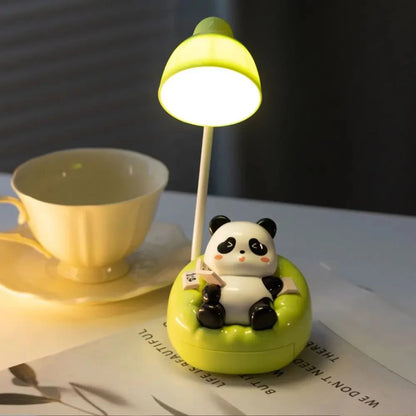 Rechargeable Sofa Panda Nightlight Ornament 360° Adjustable Cartoon Panda Mobile Phone Bracket USB-C Children's Sleep Light
