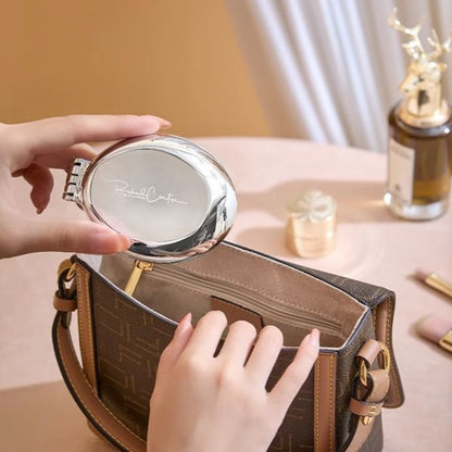 Portable folding comb with air cushion and massage function with mini mirror for women and children