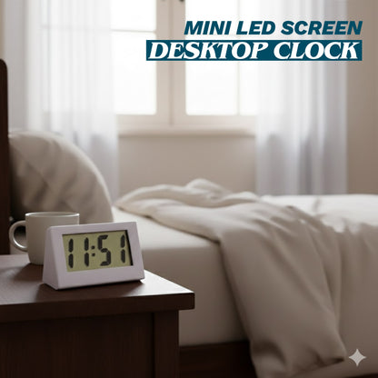 Mini Led Clock Triangle Upright Electronic Digital Screen Desktop Clock For Home Office Table Clocks Snooze Clock Bedroom Decor