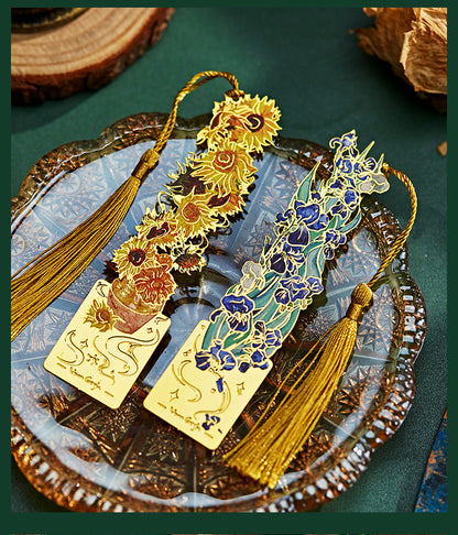 Creative Metal Oil Painting Bookmarks for Books Holder Share Book Markers Tab Decoration Bookmark Memorial Gifts Graduation Rewards for Students book marker