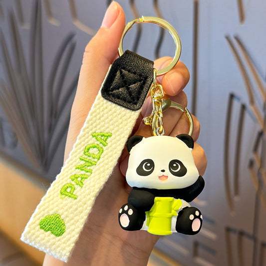 Cute Bamboo Panda Doll Pendant Keychain