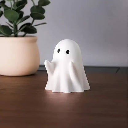 Cute Creative Ghost Pen Holder Portable Halloween Ghost Figurine Funny Decorative Little Ghost Statue