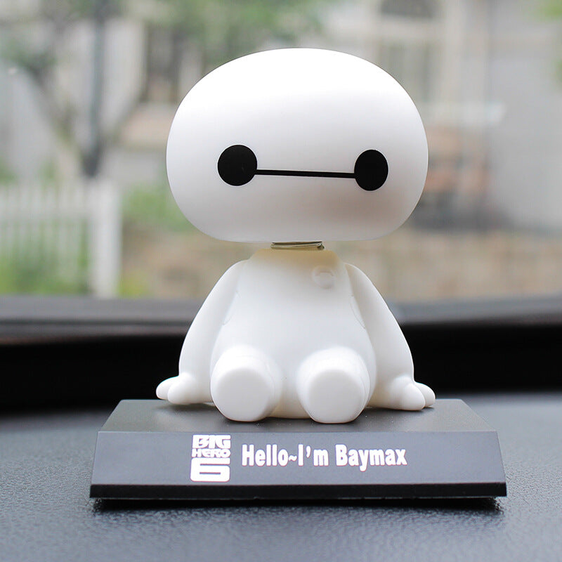 Baymax robot nodding head figure car ornaments car interior decoration big hero doll toys ornament accessories.