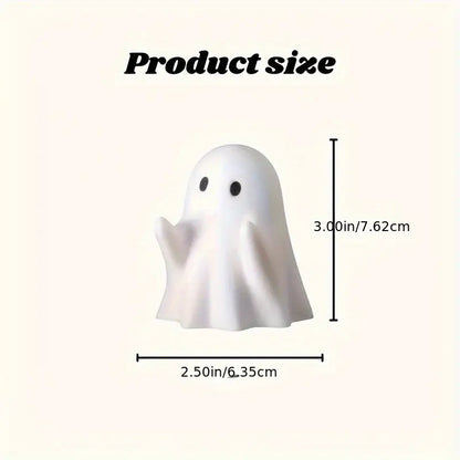 Cute Creative Ghost Pen Holder Portable Halloween Ghost Figurine Funny Decorative Little Ghost Statue