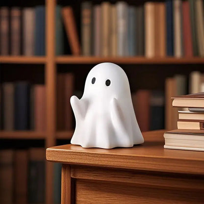 Cute Creative Ghost Pen Holder Portable Halloween Ghost Figurine Funny Decorative Little Ghost Statue