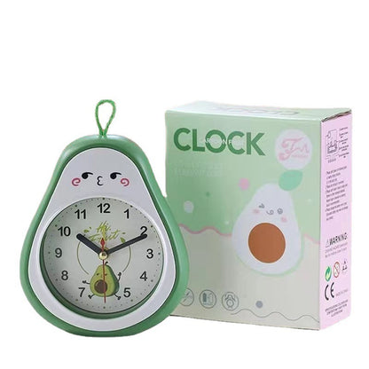 Cartoon fruit alarm clock children's gift avocado alarm clock decoration student gift desk clock