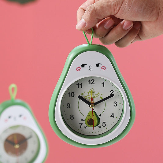Cartoon fruit alarm clock children's gift avocado alarm clock decoration student gift desk clock