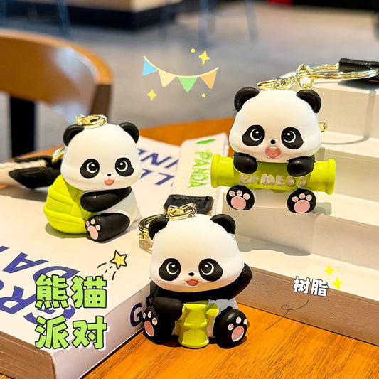 Cute Bamboo Panda Doll Pendant Keychain