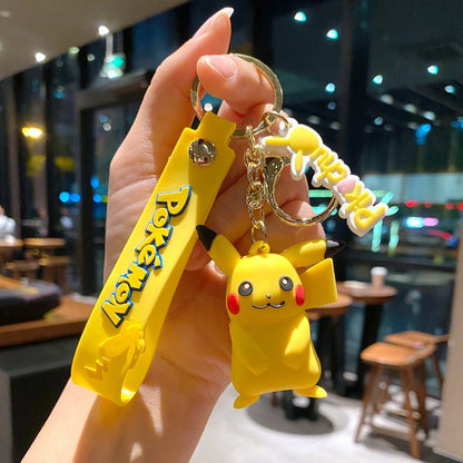 Pokemon Key Chain Anime Pikachu Fashion Keychain Bag Keyring Pendant Birthday Gift.