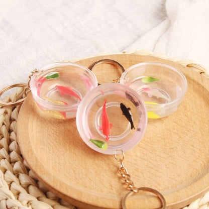 New Creative Lucky Koi Keychain Funny Fish Tank Goldfish Bag Pendant Fashion Ornaments Tourist Memorial Jewelry Gift For Friends