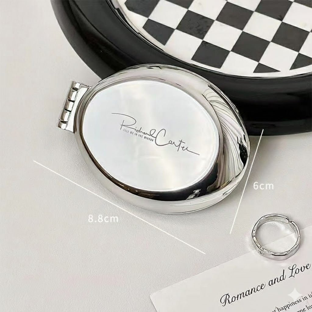 Portable folding comb with air cushion and massage function with mini mirror for women and children