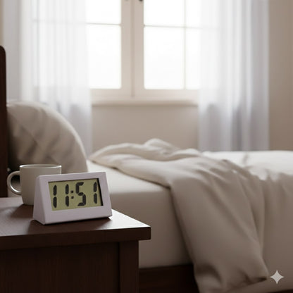 Mini Led Clock Triangle Upright Electronic Digital Screen Desktop Clock For Home Office Table Clocks Snooze Clock Bedroom Decor