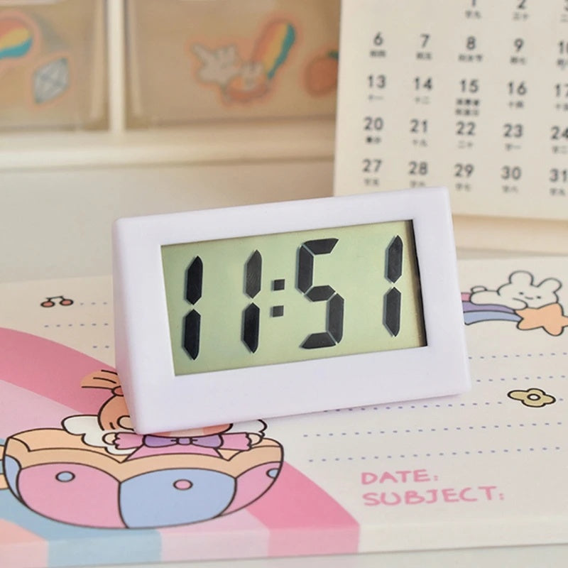 Mini Led Clock Triangle Upright Electronic Digital Screen Desktop Clock For Home Office Table Clocks Snooze Clock Bedroom Decor
