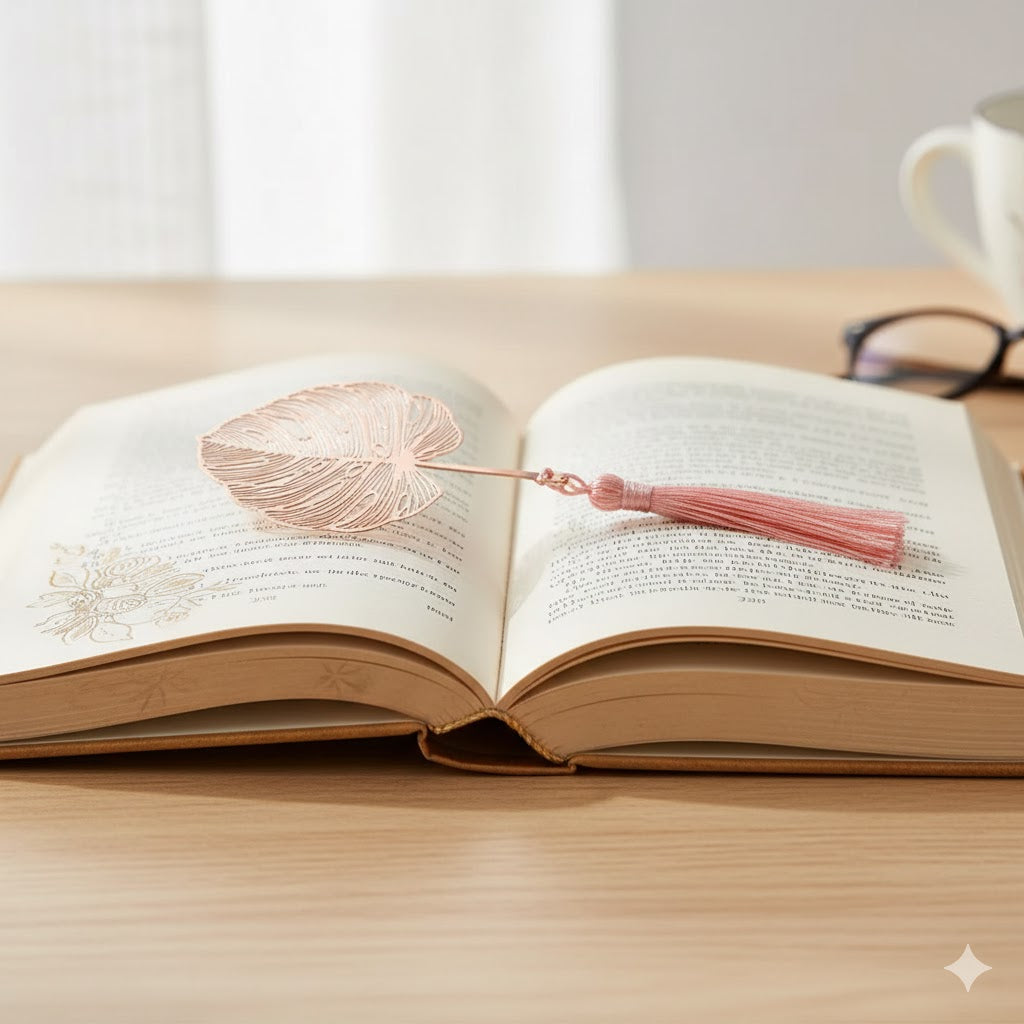 Golden Flower Bookmarks Dandelion Daisy Page Marker Stationery Tools Stainless Steel Tassels Literature Reading Lovers Gifts