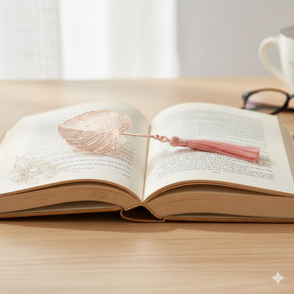 Golden Flower Bookmarks Dandelion Daisy Page Marker Stationery Tools Stainless Steel Tassels Literature Reading Lovers Gifts